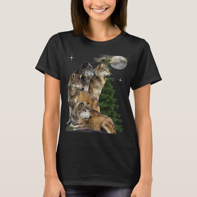 Camiseta t-shirts de lobo (Frente)