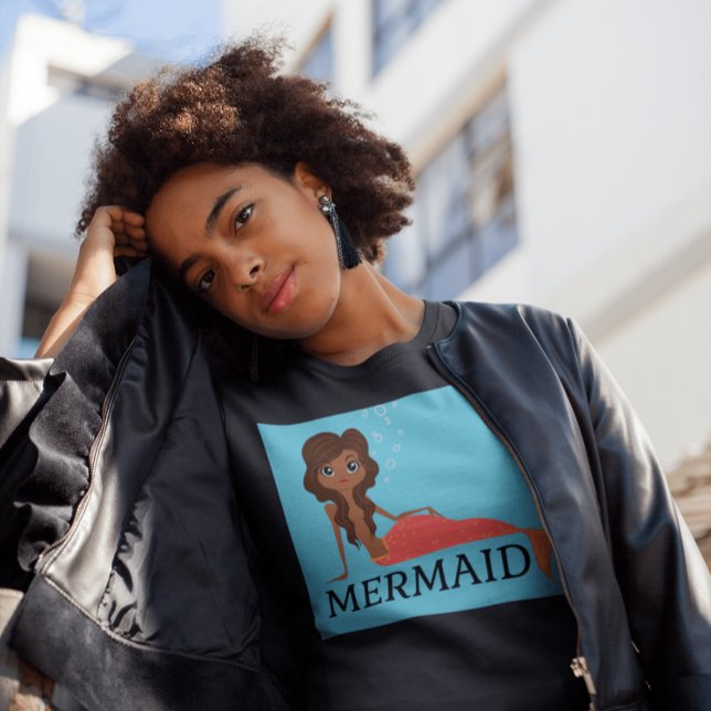 CAMISETA T-SHIRTS DE MERMAID PRETOS (Criador carregado)