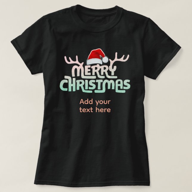 Camiseta T-Shirts de Natal Feio Personalizadas (Frente do Design)