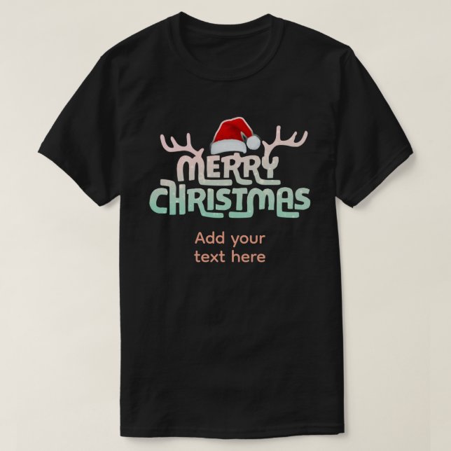Camiseta T-Shirts de Natal Feio Personalizadas (Frente do Design)