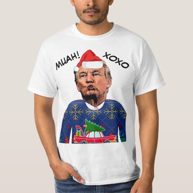 Camiseta T-Shirts DE NATAL UGLY CHRISTMAS, DE DONALD TRUMP (Frente)