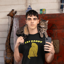 CAMISETA T-SHIRTS DE PAI DE GATO DE PAI GATO