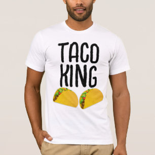 CAMISETA T-SHIRTS DE PAI ENGRAÇADO DOS HOMENS DO REI TACO