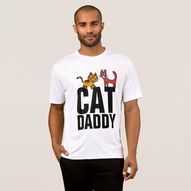 Camiseta T-shirts de PAIS engraçadas com PAI de CAT (Frente Completa)