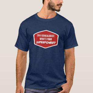 Camiseta T-Shirts de Superpotência Genealogista