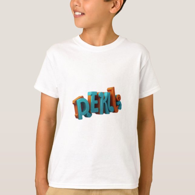 Camiseta T-Shirts de texto vibrante 3D personalizadas (Frente)