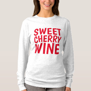 Camiseta T-Shirts DE VINHO DE CHERRY DOCE