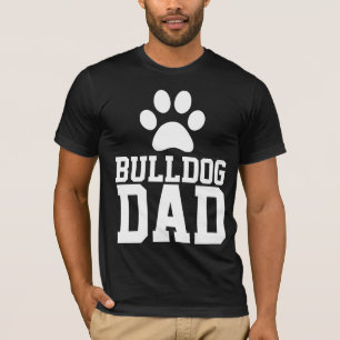CAMISETA T-SHIRTS DO PAI DE CACHORRO BULLDOG