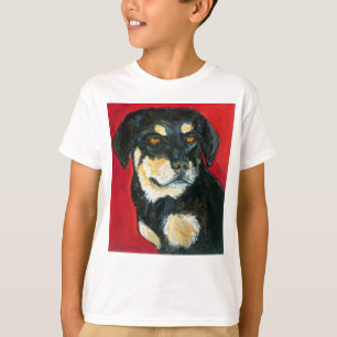 Camiseta T-Shirts do tan e do tan-cão - Pintura vermelha