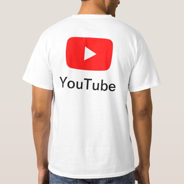 Camiseta T-Shirts do YouTube de alta qualidade (Verso)