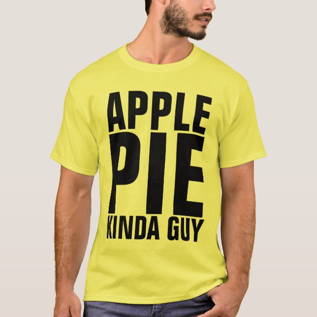 CAMISETA T-SHIRTS DOS HOMENS DA CARA DE PIE DE MAÇÃ (Frente)