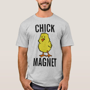 CAMISETA T-SHIRTS DOS HOMENS ENGRAÇADOS, PINTINHO MAGNET