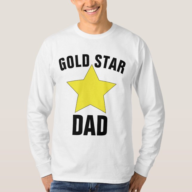 Camiseta T-Shirts Douradas de PAI STAR, Pai do Soldado Fall (Frente)