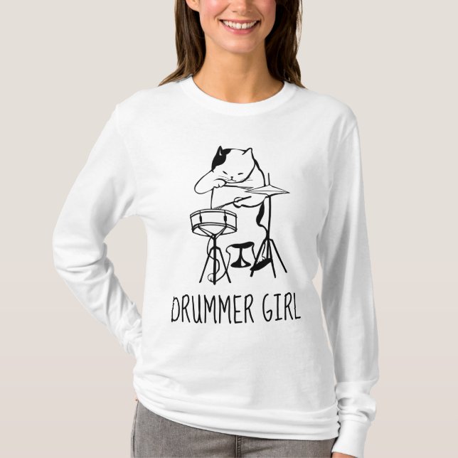 Camiseta T-Shirts DRUMMER GIRL (Frente)