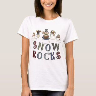 Camiseta T-shirts e presentes com rochas de neve