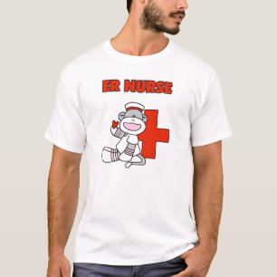 Camiseta T-shirts e presentes da enfermeira Sock Monkey ER