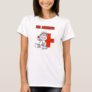 Camiseta T-shirts e presentes da enfermeira Sock Monkey ER