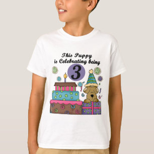 Camiseta T-shirts e presentes de aniversário de 3 anos