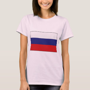 Camiseta T-shirts e presentes de bandeira russa