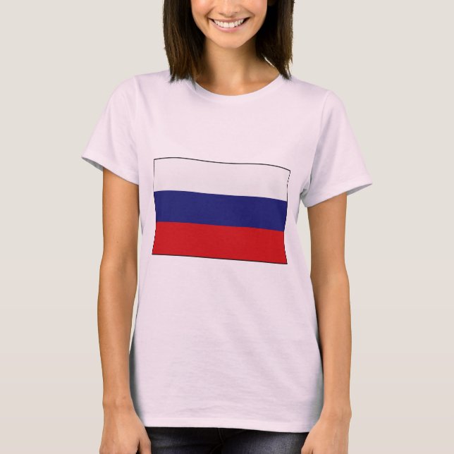 Camiseta T-shirts e presentes de bandeira russa (Frente)