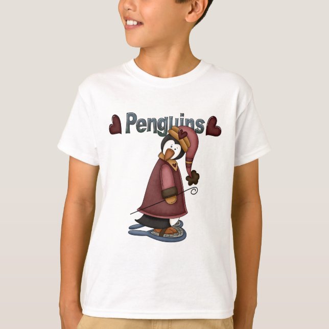 Camiseta T-shirts e presentes de pinguim-neve (Frente)