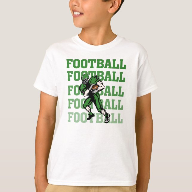 Camiseta T-shirts e presentes do jogador de futebol verde (Frente)
