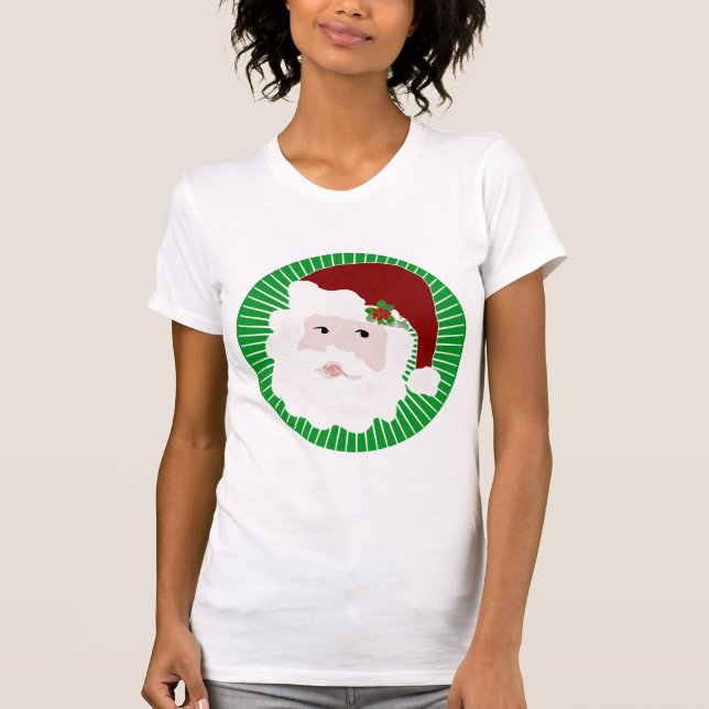 Camiseta T-shirts e presentes do Pai Natal Tradicional (Frente)