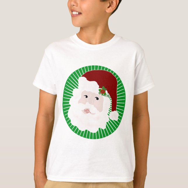Camiseta T-shirts e presentes do Pai Natal Tradicional (Frente)