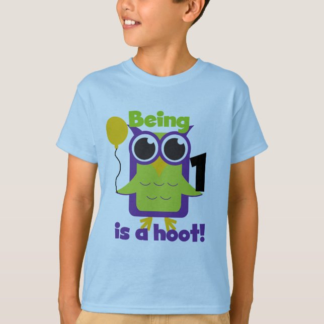Camiseta T-shirts e primeiros aniversarios de Hoot Owl (Frente)