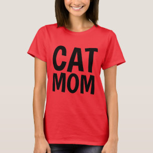 Camiseta T-shirts e tampas de tanques cor-de-rosa MOM CAT