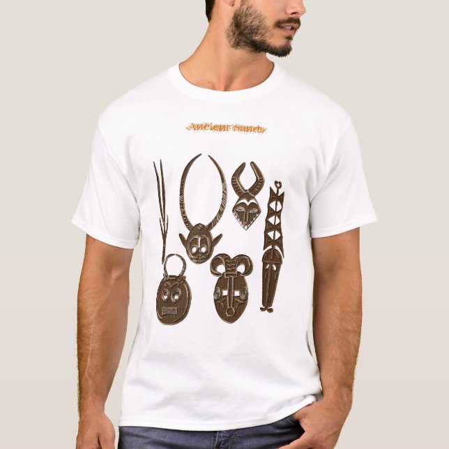 Camiseta T-shirts e torneiras TRIBAIS AFRICANAS (Frente)