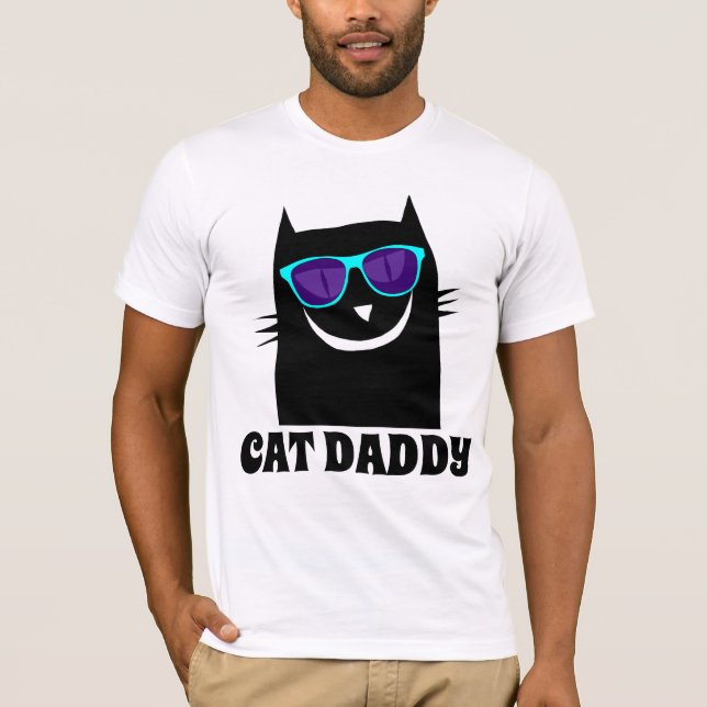 Camiseta T-shirts engraçadas com PAI de CAT (Frente)