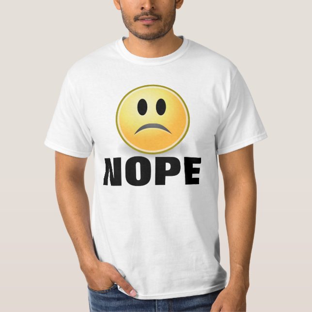 Camiseta T-shirts engraçadas NOPE Grumpy (Frente)