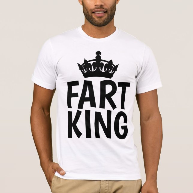 Camiseta T-shirts engraçadas para PAI, FART KING (Frente)
