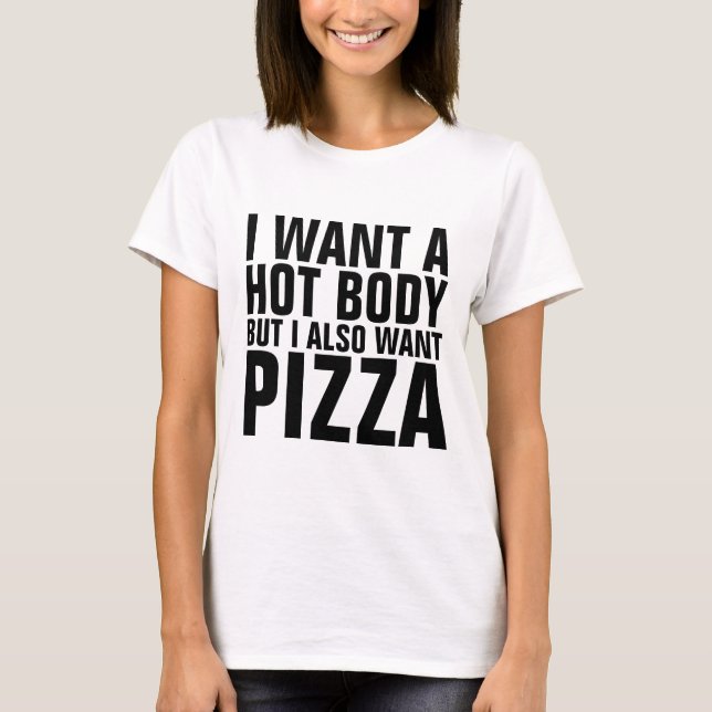 Camiseta T-shirts Engraçadas Pizza (Frente)