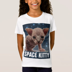 Camiseta T-Shirts Engraçadas SPACE CAT