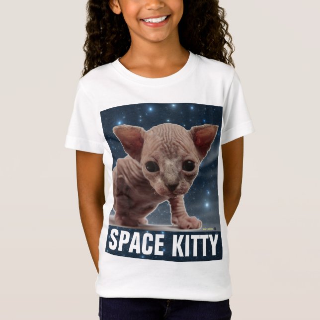 Camiseta T-Shirts Engraçadas SPACE CAT (Frente)