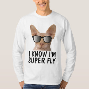 Camiseta T-Shirts Engraçadas Sphynx Sem Cabelo