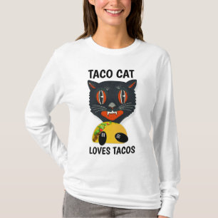Camiseta T-shirts Engraçadas TACO CAT