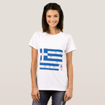 T-Shirts femininas/Bandeira grega