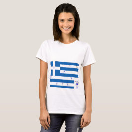 Camiseta T-Shirts femininas/Bandeira grega