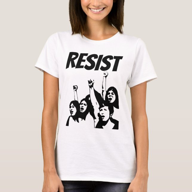Camiseta T-shirts feministas resistentes, poder feminino (Frente)