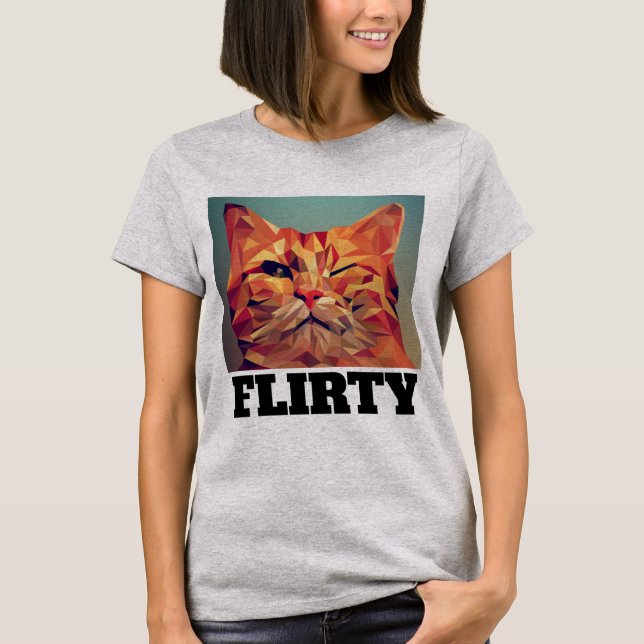 Camiseta T-shirts FLIRTY CAT (Frente)