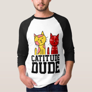 Camiseta T-shirts GATO DE MADEIRA DE CATITUDE