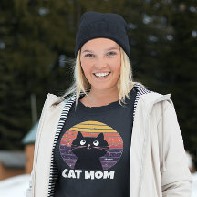 T-Shirts Hoodie, ESTILO DE RETRO DA MOM CAT