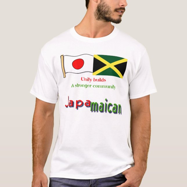 Camiseta t-shirts jamaicano-japonês (Frente)