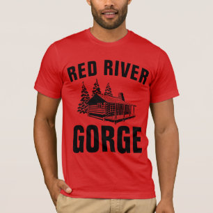 Camiseta T-shirts KENTUCKY GORGE RIVER VERMELHO