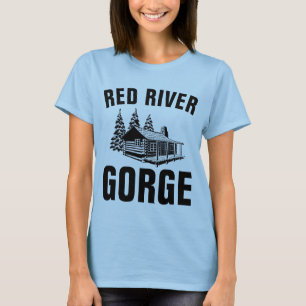 Camiseta T-shirts KENTUCKY GORGE RIVER VERMELHO