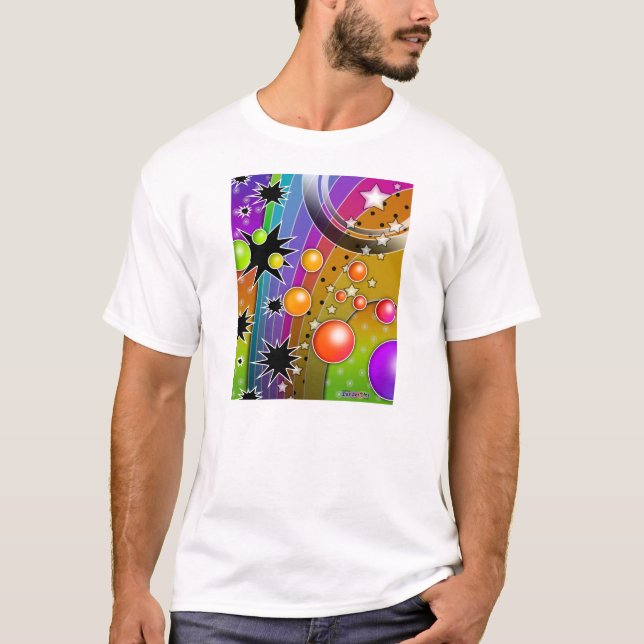 Camiseta T-shirts leves - BIG BANG BLACK HOLES POP ART (Frente)