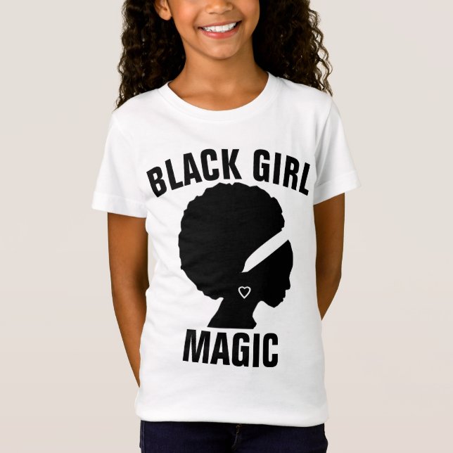 CAMISETA T-SHIRTS MAGIC DE GAROTA NEGRA (Frente)